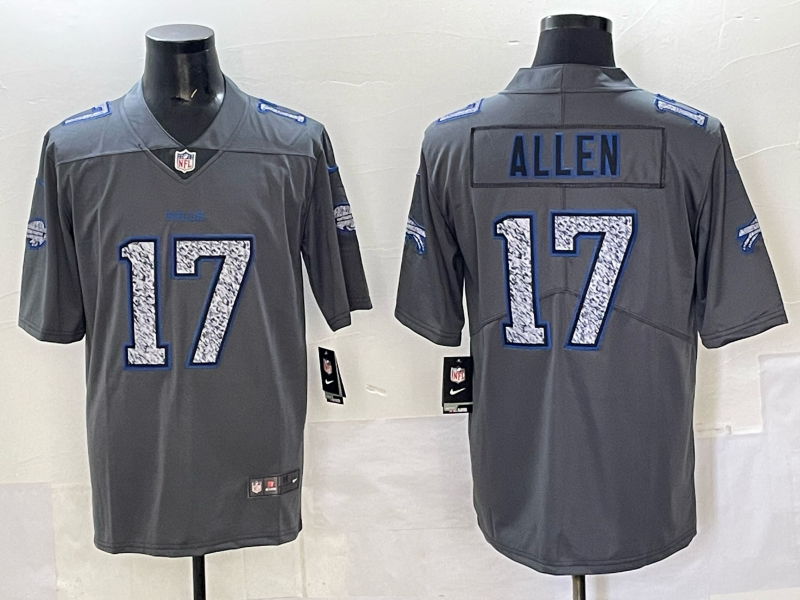 Men Buffalo Bills #17 Allen Grey Nike 2025 Limited NFL Jersey style 002
